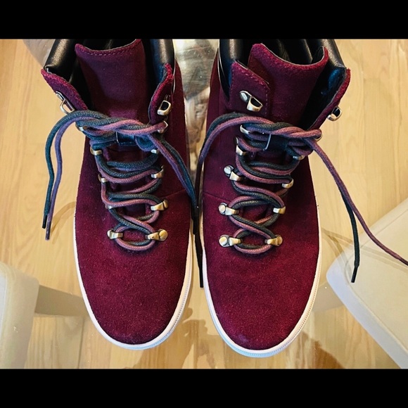 F-Troupe Women’s Suede Lace Up Hiking Boots - Picture 4 of 5